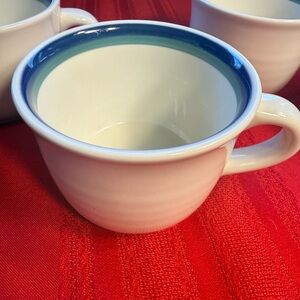 Set of 6 Vintage 1990s Pfaltzgraff Northwinds Pattern Petite Coffee Mugs